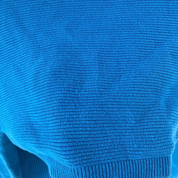 (A55) Line + Dot Eva Rib Knit Dress in Sea Blue, Size Large - Picture 14 of 16